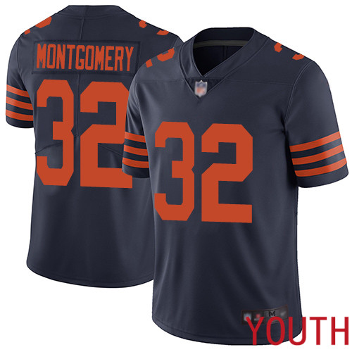 Chicago Bears Limited Navy Blue Youth David Montgomery Jersey NFL Football 32 Rush Vapor Untouchable